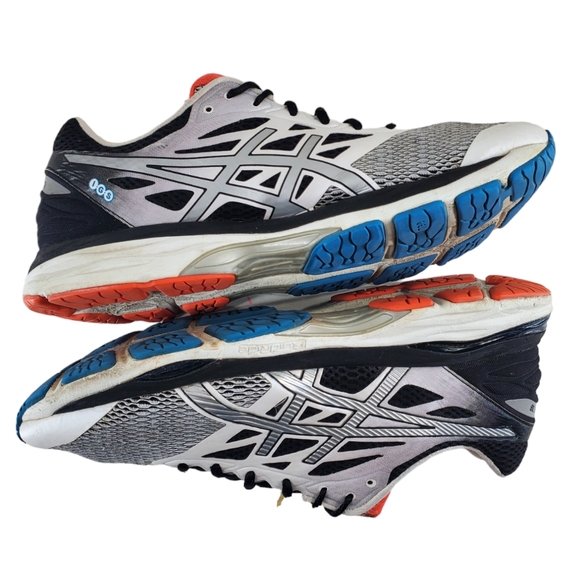 Asics Gel Cumulus 18 Shoes Mens 11.5 Black White Running Athletic Gym T6C3N - Picture 9 of 15